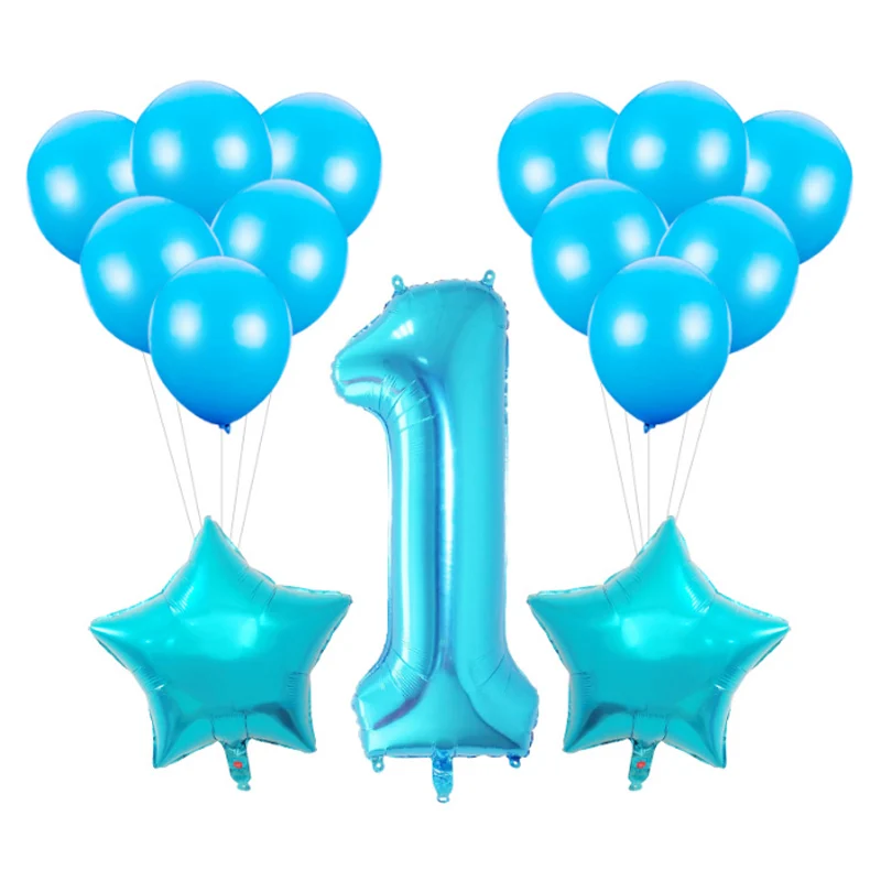 

Baby birthday party party decoration supplies color complete 12 inch balloon 32 inch number