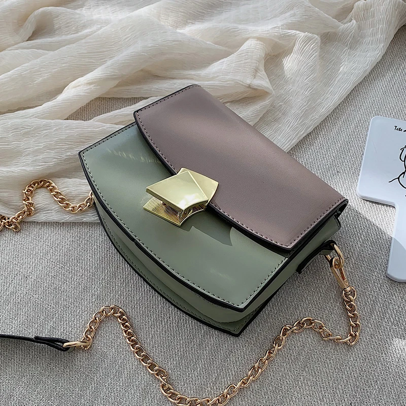 

Luxury Handbags Famous Brand Women Bag Designer Korean version of single-shoulder slant cross fashion lock saddle bag