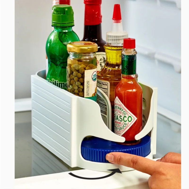 

Practical Rotation Organizer Box Cosmetics Makeup Tool Storage Box Kitchen Box Multifunction Rack Swivel Racks With Unique Shape