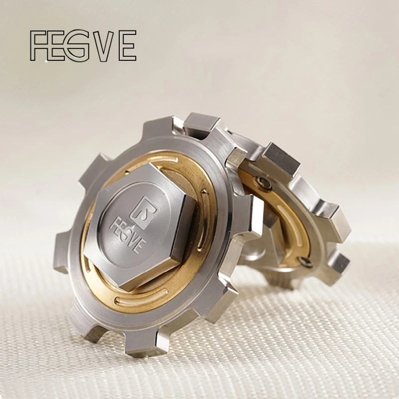 

FEGVE Titanium Alloy Gear Fidget Spinner Hand Spinner Finger Spinner Metal EDC 688 Ceramic Bearings Handspinner Toys Antistress