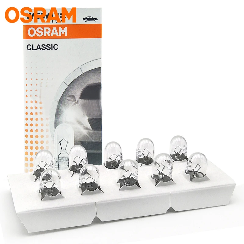 10 шт. Osram T10 Ширина лампы W5W 2825 W5W 12V 5 W T10 маленький пузырь(12921) 12v