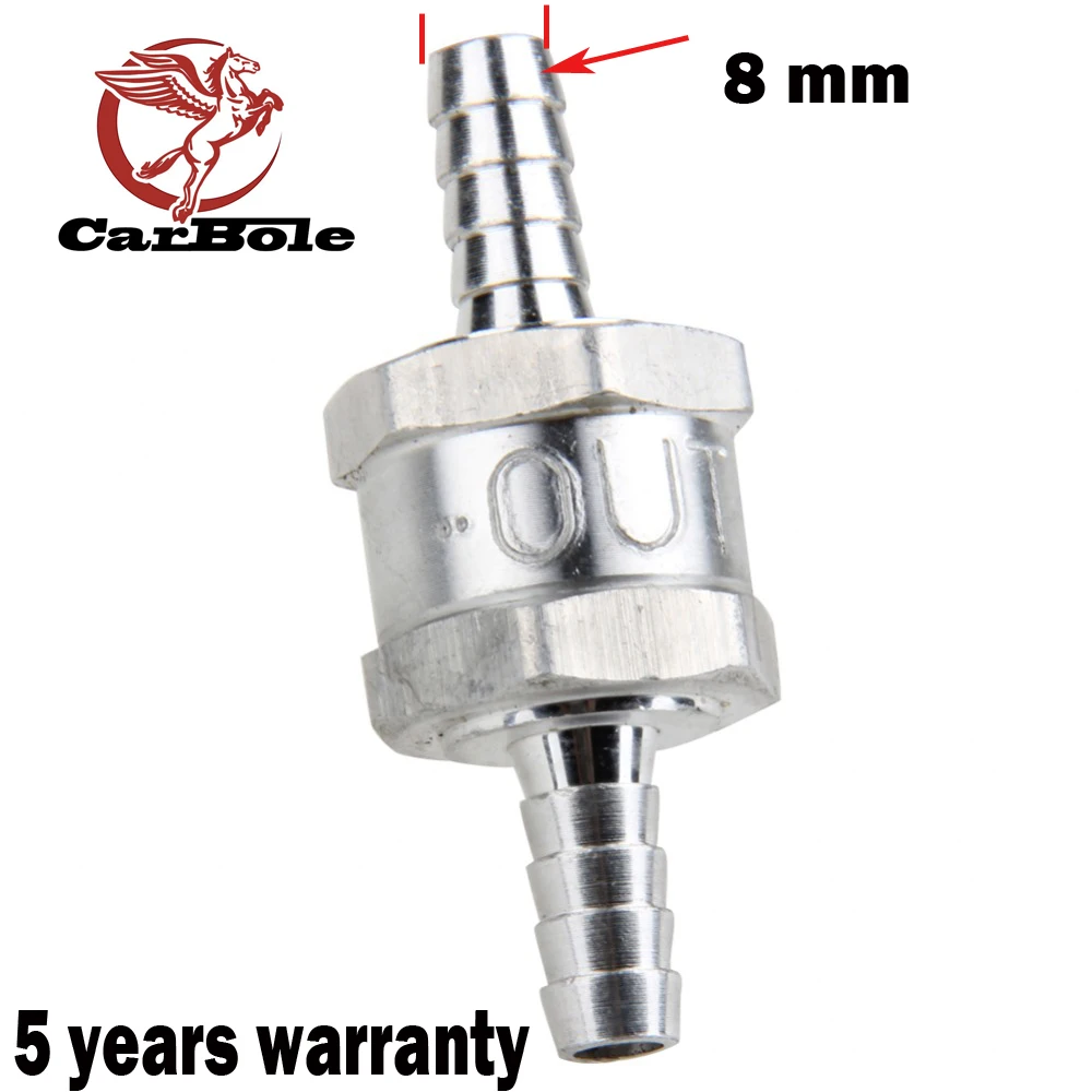 4 x 8mm 5//16 /"ONE WAY ALLUMINIO ANTI RITORNO VALVOLA DI RITEGNO BENZINA GASOLIO ACQUA