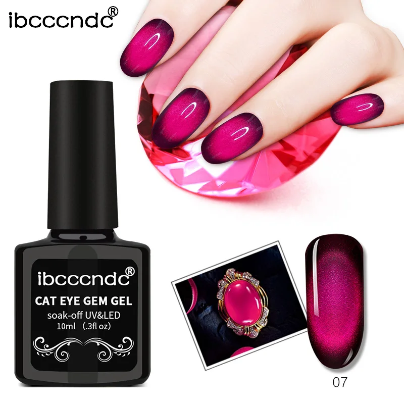 New 3D Gem Cat Eye Nail Gel Varnish Magnetic Gel Soak off UV Gel Polish Holographic Lacquer 10ml Semi Permanent Gellak Nail Set