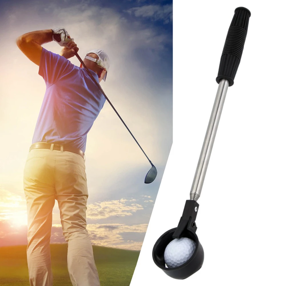 Retractable Shaft Telescopic Retriever Scoop Golf Ball Pick Up Tool Stick Drop Shipping | Спорт и развлечения