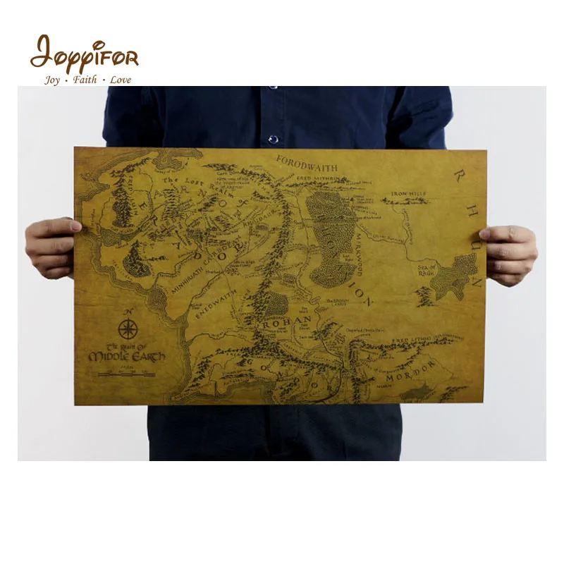 

Joyyifor Harri Magic World Map Kraft Paper The lord ring Map Magic Toys Shaman Hat Movie Toys world map