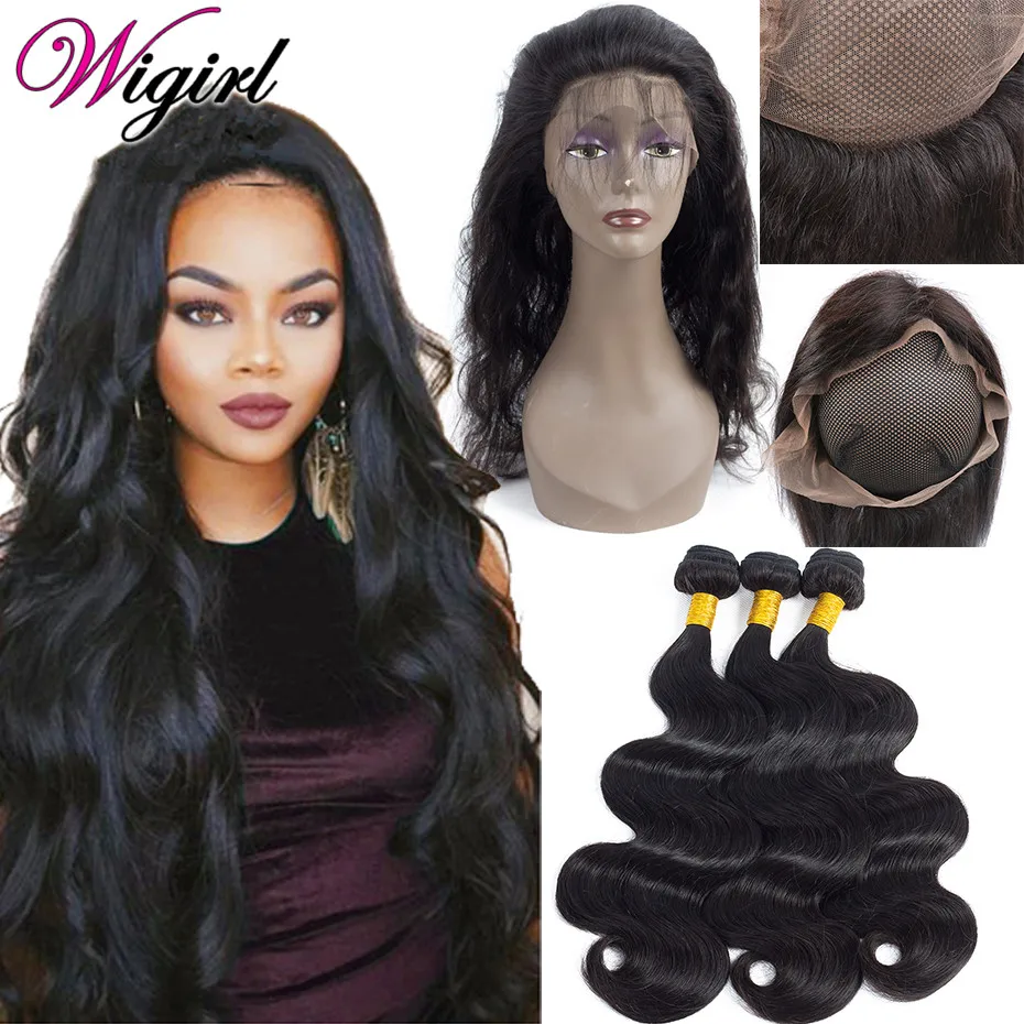 

360 Lace Frontal With Bundle 8A Peruvian Body Wave 360 Frontal With Bundles Top 360 Lace Frontal Closure With Bundles Human Hair