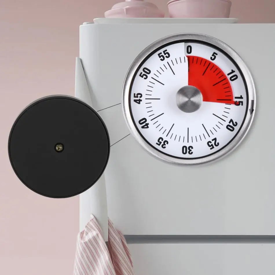 Механический магнитный Кухонный цифровой таймер для приготовления пищи будильник для выпечки напоминание 60 минут таймер обратного
