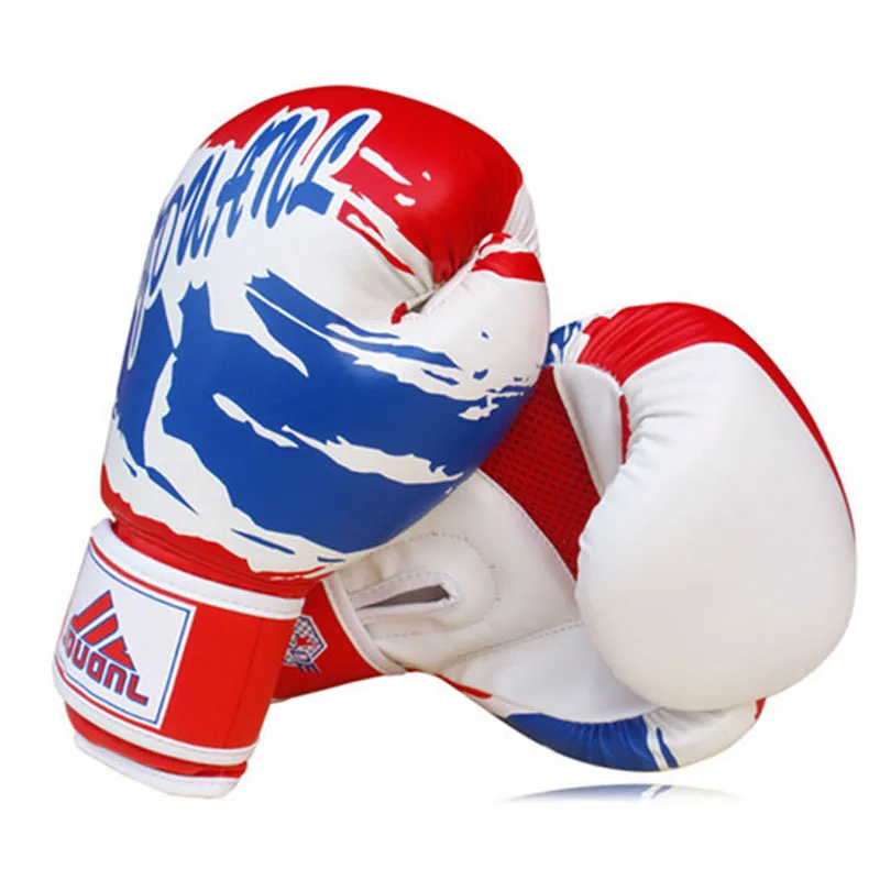 Male Female Boxing Gloves 10oz Sanda White Fight Gloves Wushu Sanda