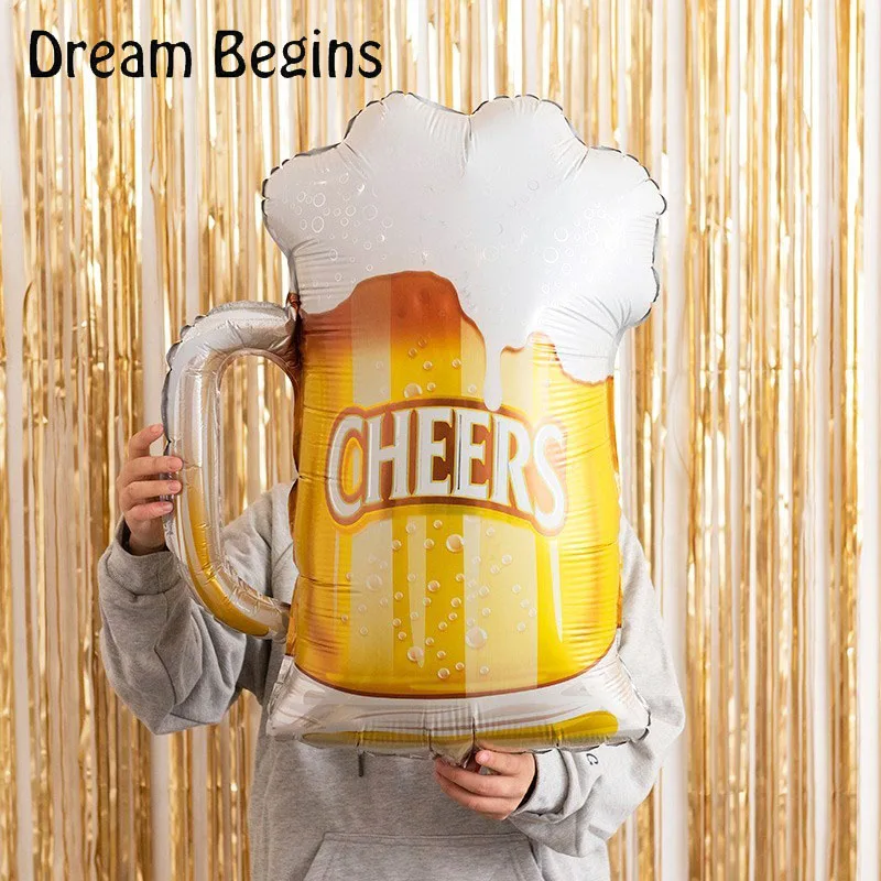 

DB 1Pc cheers beer mug carnival food beer festival bar celebration graduation happy birthday party communion decoration balloon