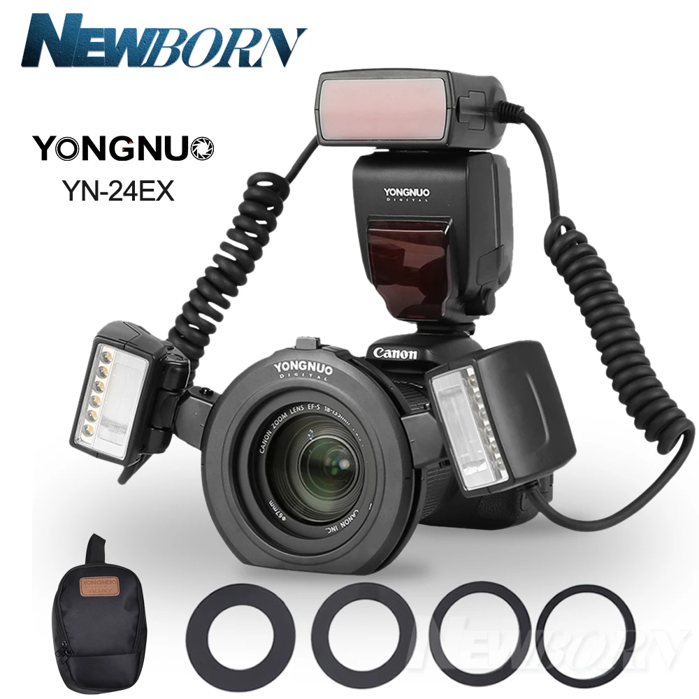 YONGNUO Macro Twin Lite Flash YN 24EX Flash Speedlite for Canon 1Dx 1Ds