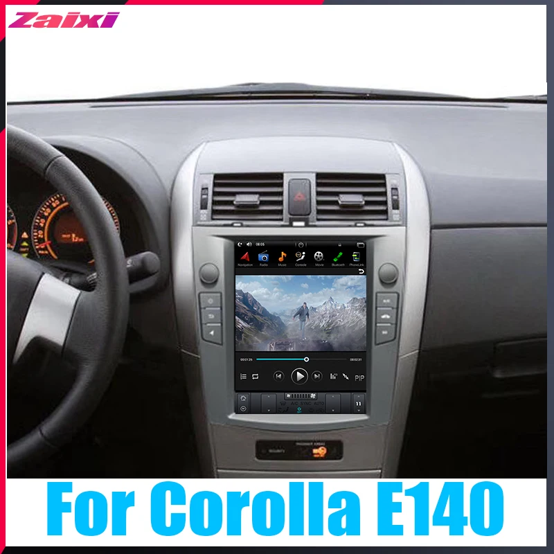 Clearance ZaiXi 10.4" Tesla Type Android For Toyota Corolla E140 2007~2012 Car Android DVD Player Navigation GPS Radio Multimedia system 3