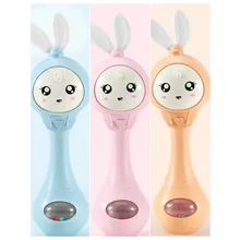 Детские игрушки колокольчики головоломка музыка и мигающие погремушки 6-12 месяцев звук и светильник ритм индукция