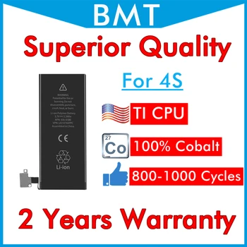 

BMT DHL UPS 50pcs Superior Quality Battery for iPhone 4S 0 cycle 1430mAh 3.7V 100% Cobalt TI CPU replacement repair