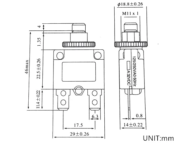 1 шт. сброс тепловой переключатель MR1 15A 125/250VAC 32VDC защита от перегрузки Автоматический выключатель защита от перегрузки