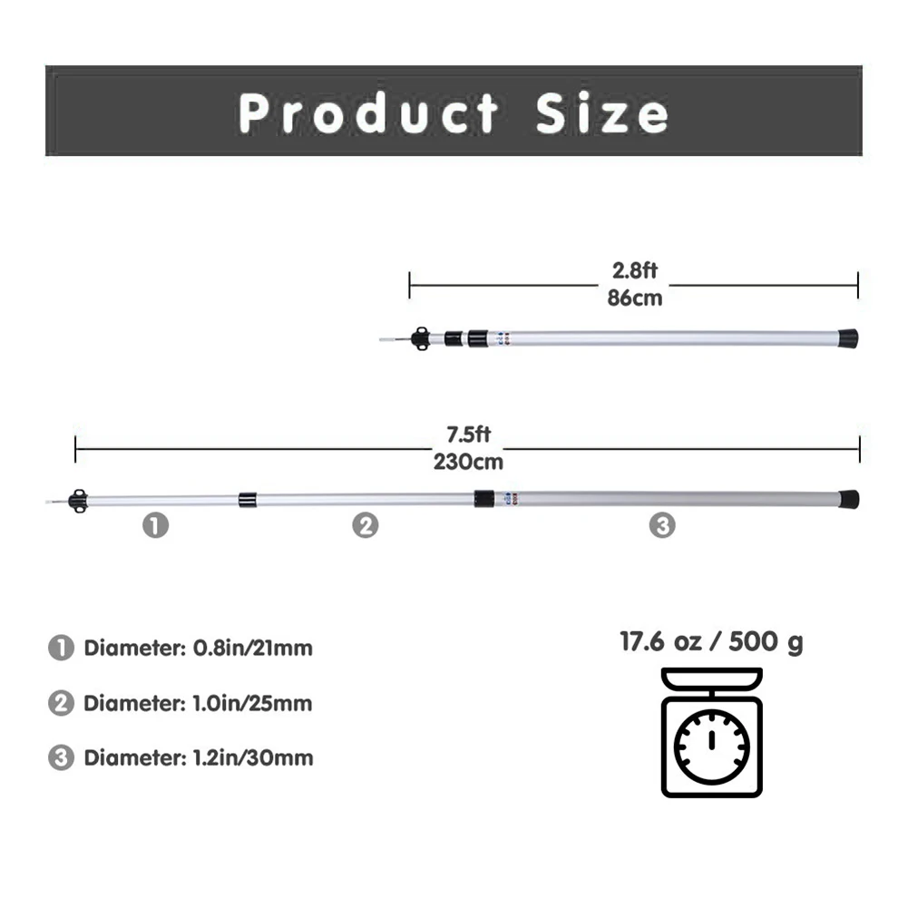 Легкие уличные палаточные столбы, регулируемые брезентовые палки, удочки, палатки, алюминиевые шесты, палатки для кемпинга, палатки, колышки, застежка на ветровую веревку
