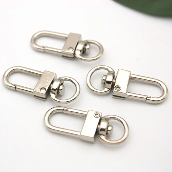 Wholesale 50pcs Small Silver Alloy Swivel Clasps Snap Key Hooks DIY Key Chain Ring Free Shipping