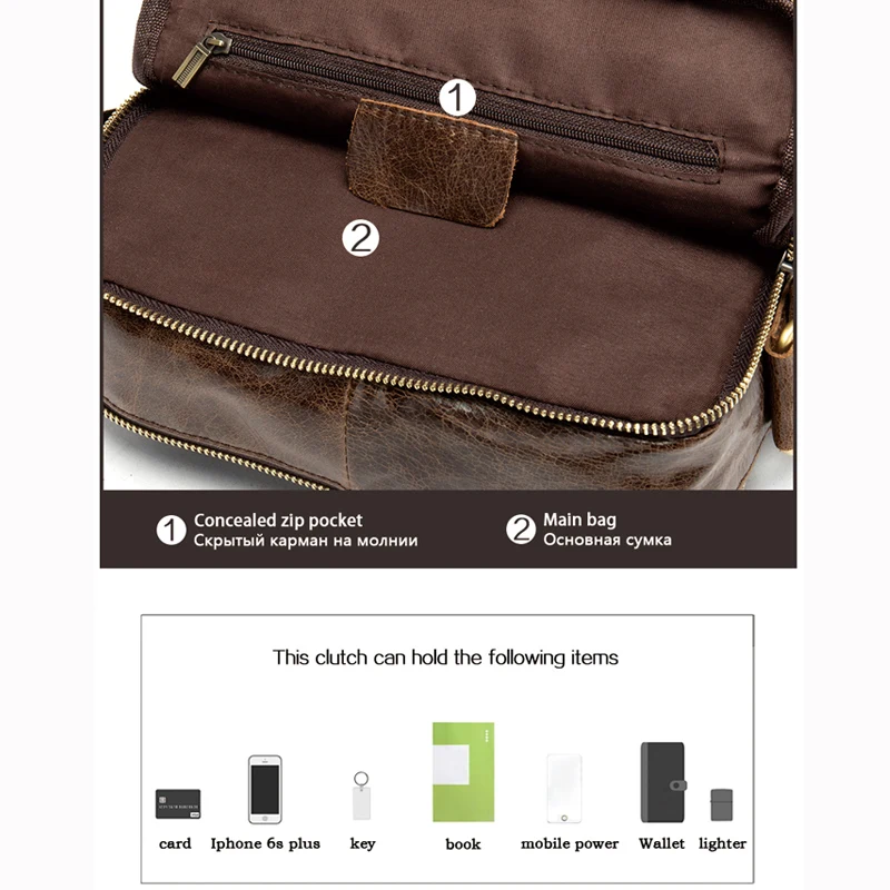  MVA Men's Genuine Leather Bag Crossbody Bags for Men Messenger Bag Men Leather fashion Men's Should - 32725424002