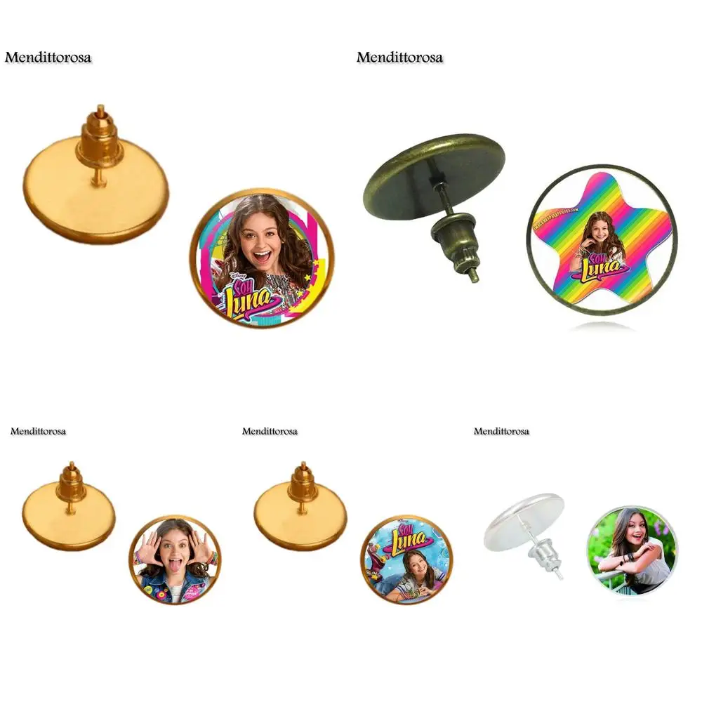 

Mendittorosa Super Pop Singer Soy Luna Bronze/Silver/Golden Clip Ear Hook Stud Earrings For Women Christmas Gift
