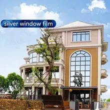 HOHOFILM 152 см x 1500 см серебряная зеркальная оконная пленка Солнечный Оттенок 90% УФ Защита от царапин для дома и офиса оттенок