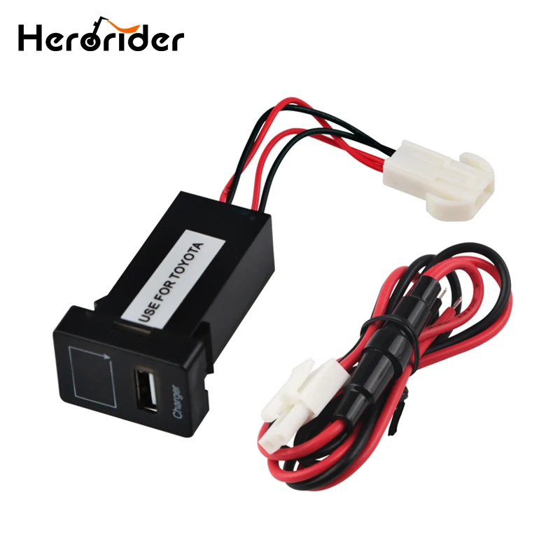Herorider Car USB Charger For Toyota USB Charger Audio Adapter Socket
