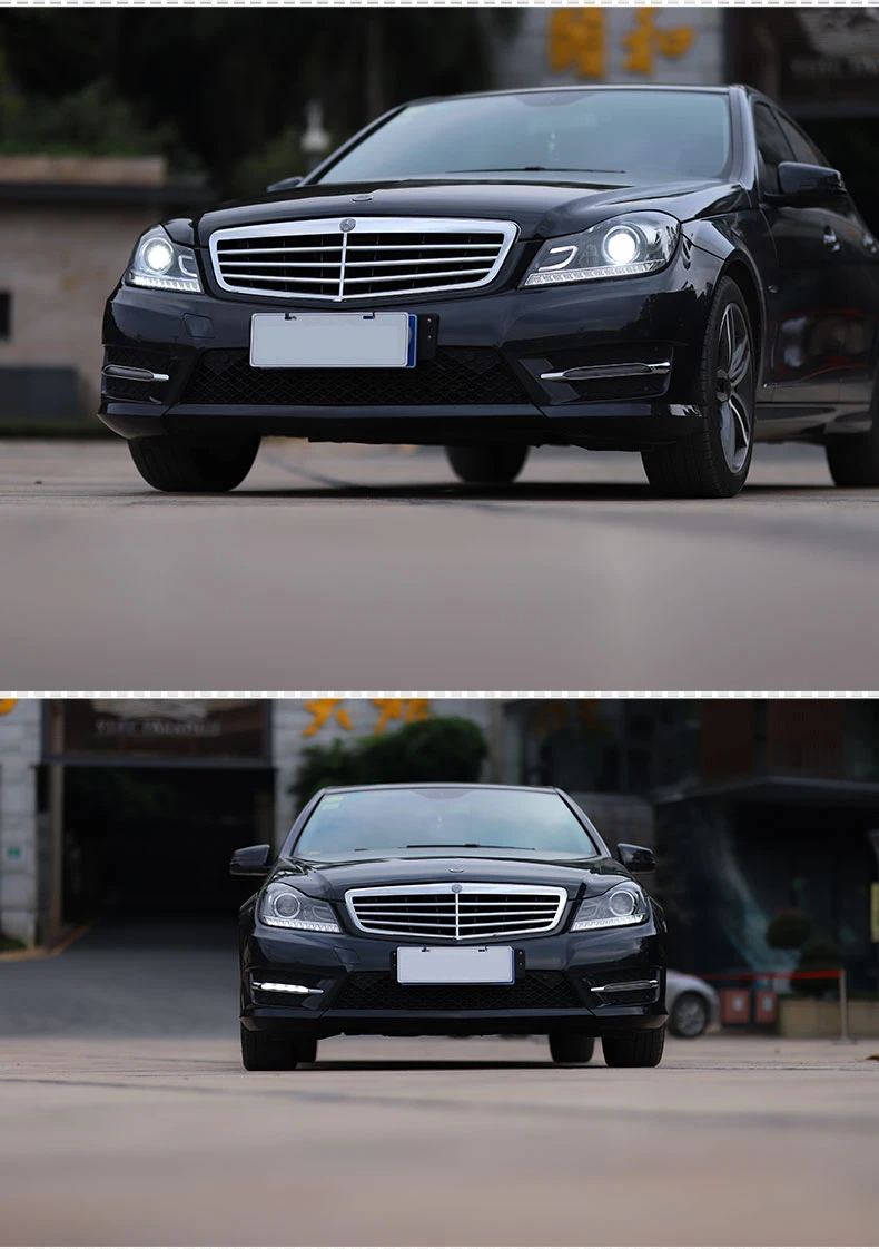 Набор для автостайлинга для Benz W204 g260 фары 2011-2013 C180 C200 C260 светодиодные фары DRL Объектив ксеноновые автомобильные аксессуары