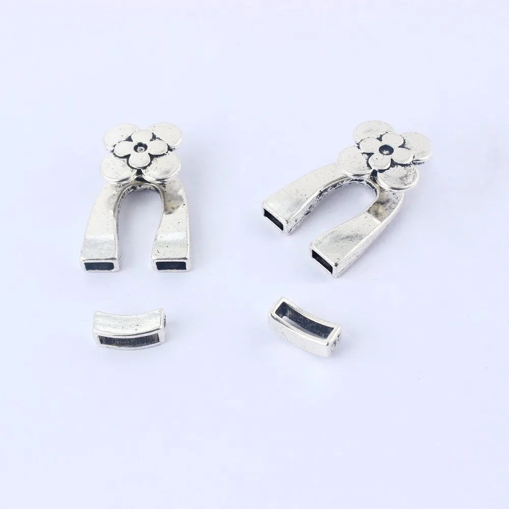 ZXZ-5-Sets-Antique-Silver-Double-Strand-Flower-Wishbone-Clasps-For-5mm-Flat-Leather-Cord-5x2mm (2)