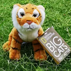 National Geographic Симпатичные kawayi 6 "флоппи коричневый Тигр w. bean плюшевые игрушки мягкие игрушки для детей с PP Ктонить
