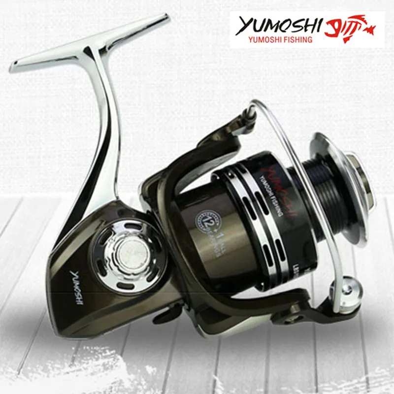 

YUMOSHI All metal spinning fishing reel BY1000-7000 series 12+1BB spinning reel High hard aluminum alloy fishing wheel