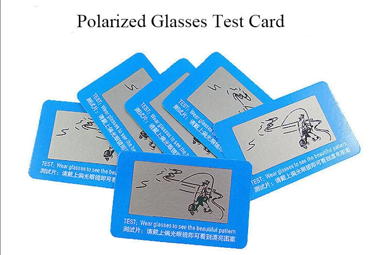 

Free Shipping Small fishing polarized lens testing card 25++ piece glasses Accessories identification card sunglasses