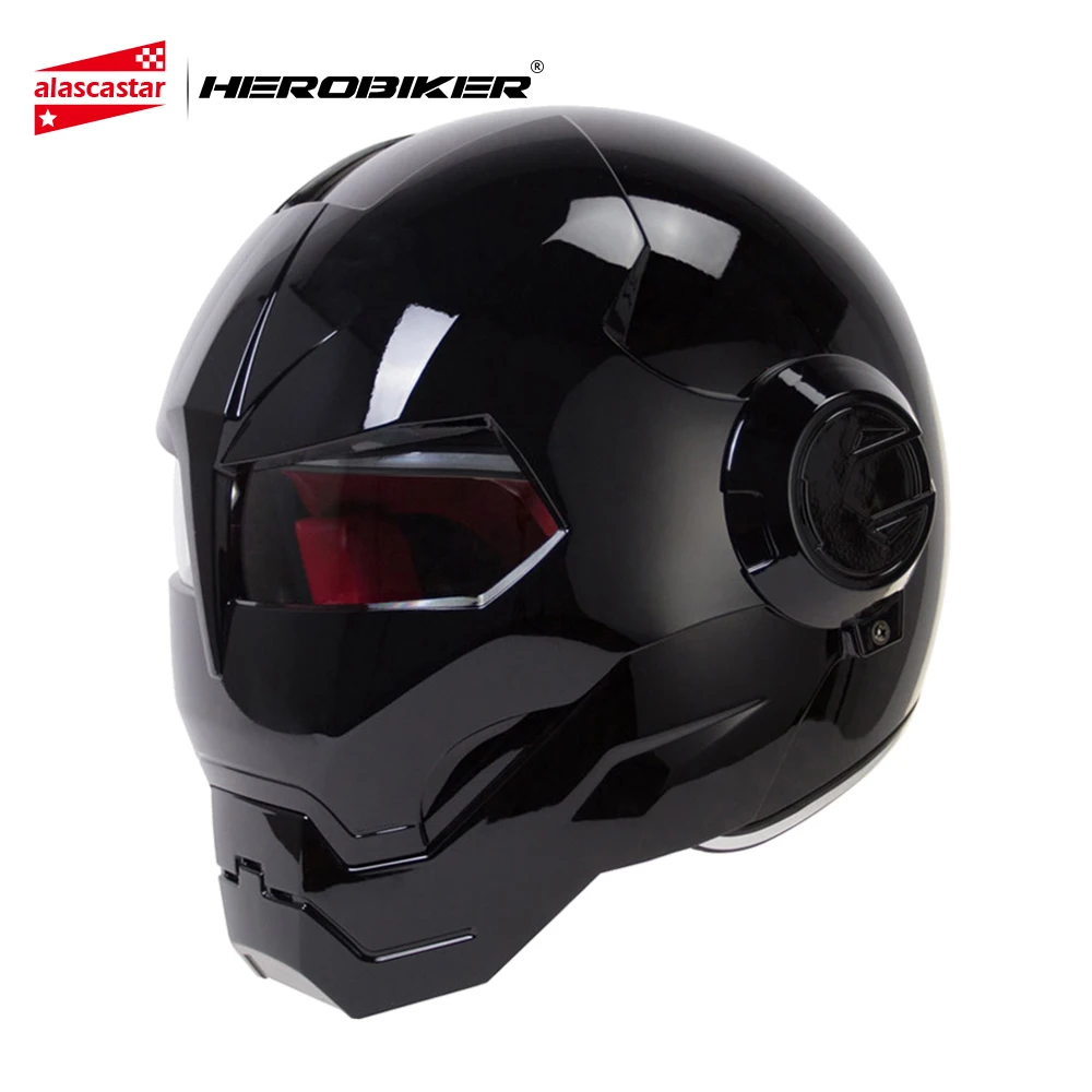 

HEROBIKER Motorcycle Helmet Vintage Retro Cruiser Chopper Cafe Racer Capacetes Moto Helmet Motorbike Full Face Helmet Motocross