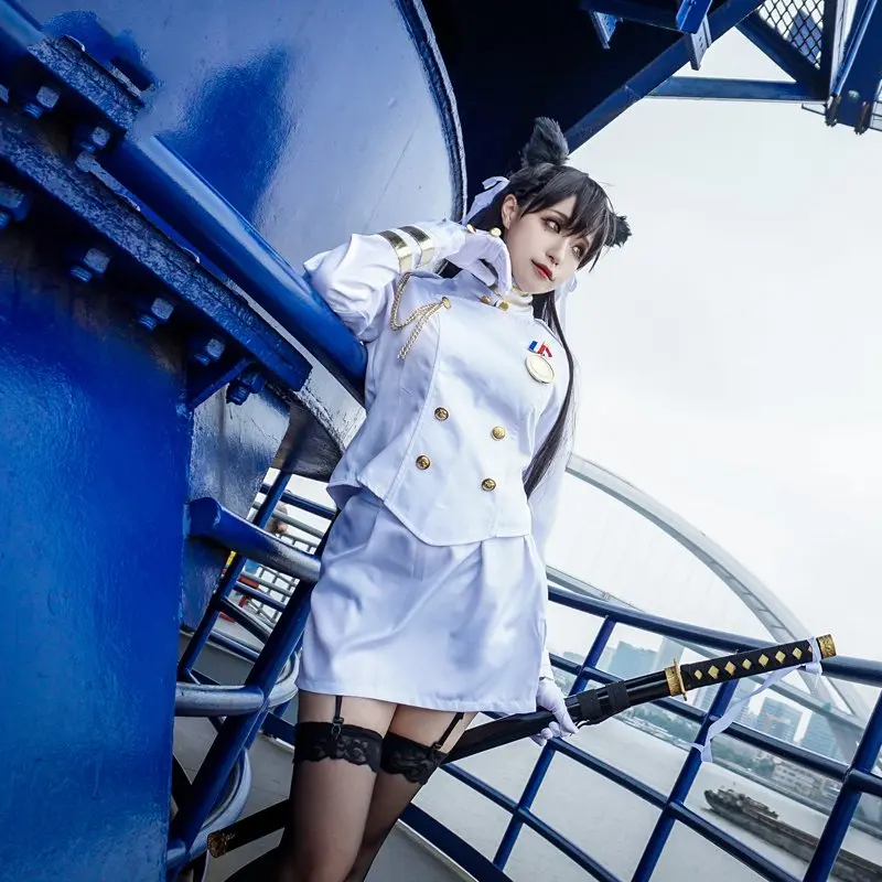 Azur Lane Atago Аниме игры Косплэй костюм Женское вечернее платье наряд рождественские Новый год карнавал взрослых Белый форма костюм