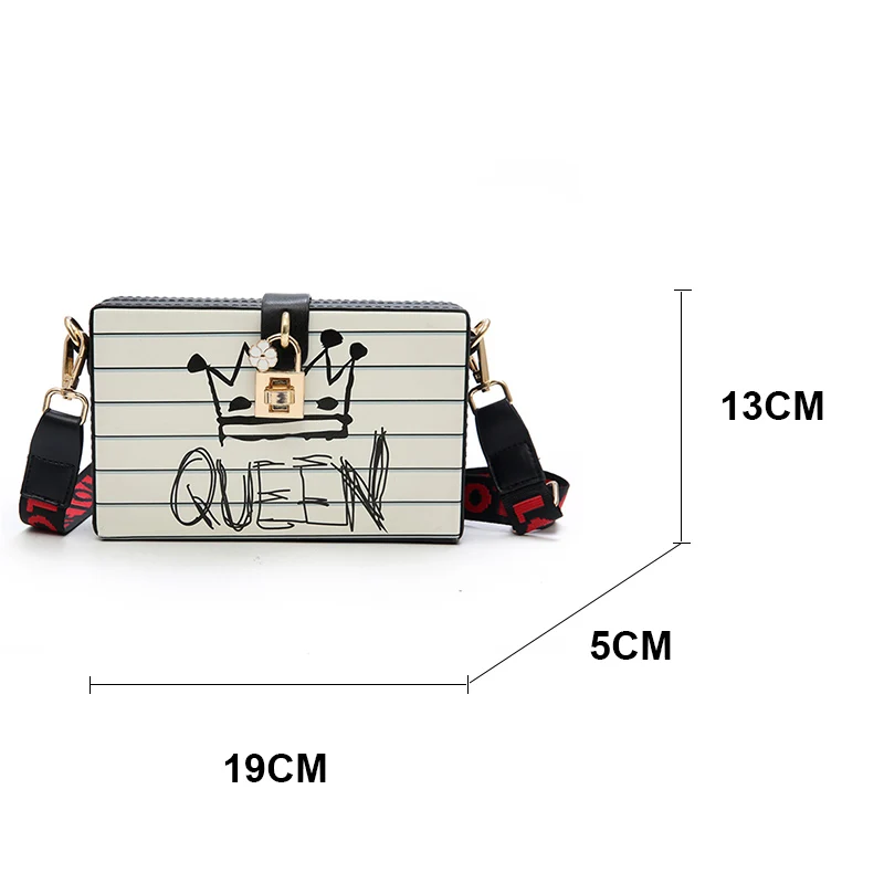 Женские сумки через плечо, королевская милая сумка для девочек, маленькая квадратная женская сумка с буквами, женская сумка через плечо, модная сумка в коробке