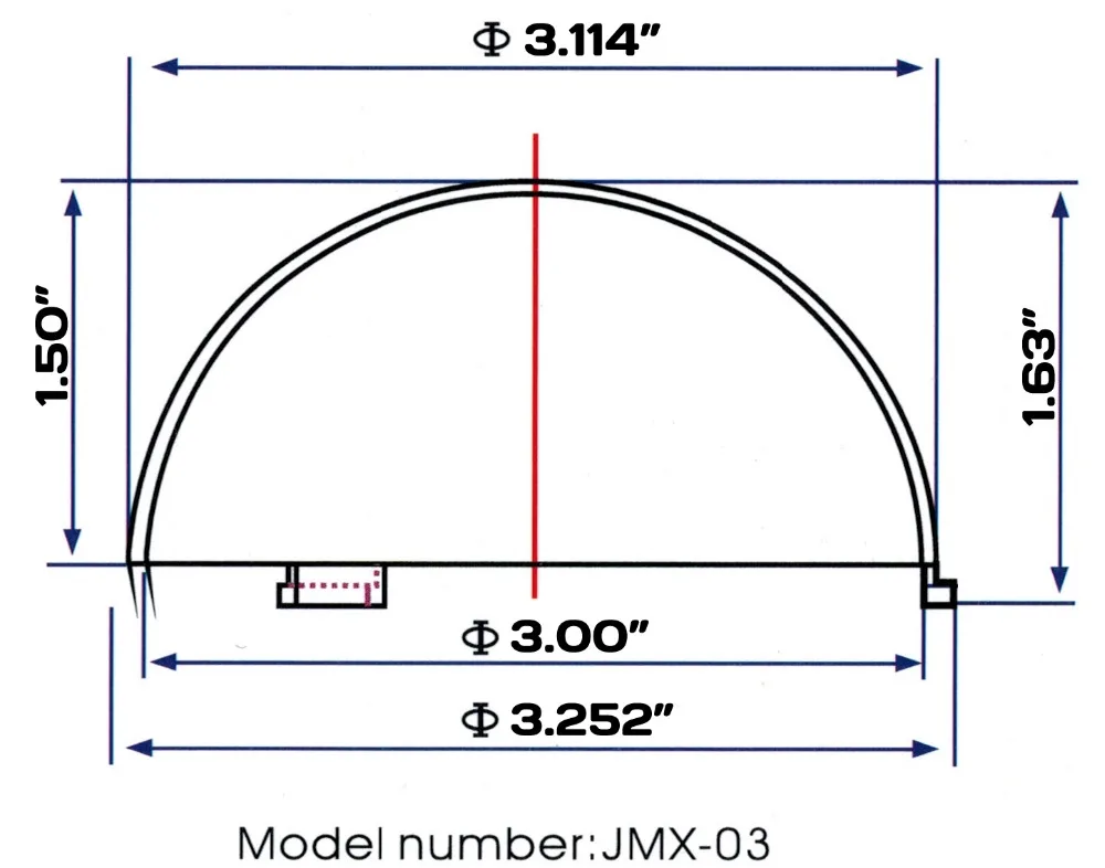 JMX 3 INCH Acrylic Indoor / Outdoor CCTV Replacement Clear Camera Housing Security Dome Camera Housing