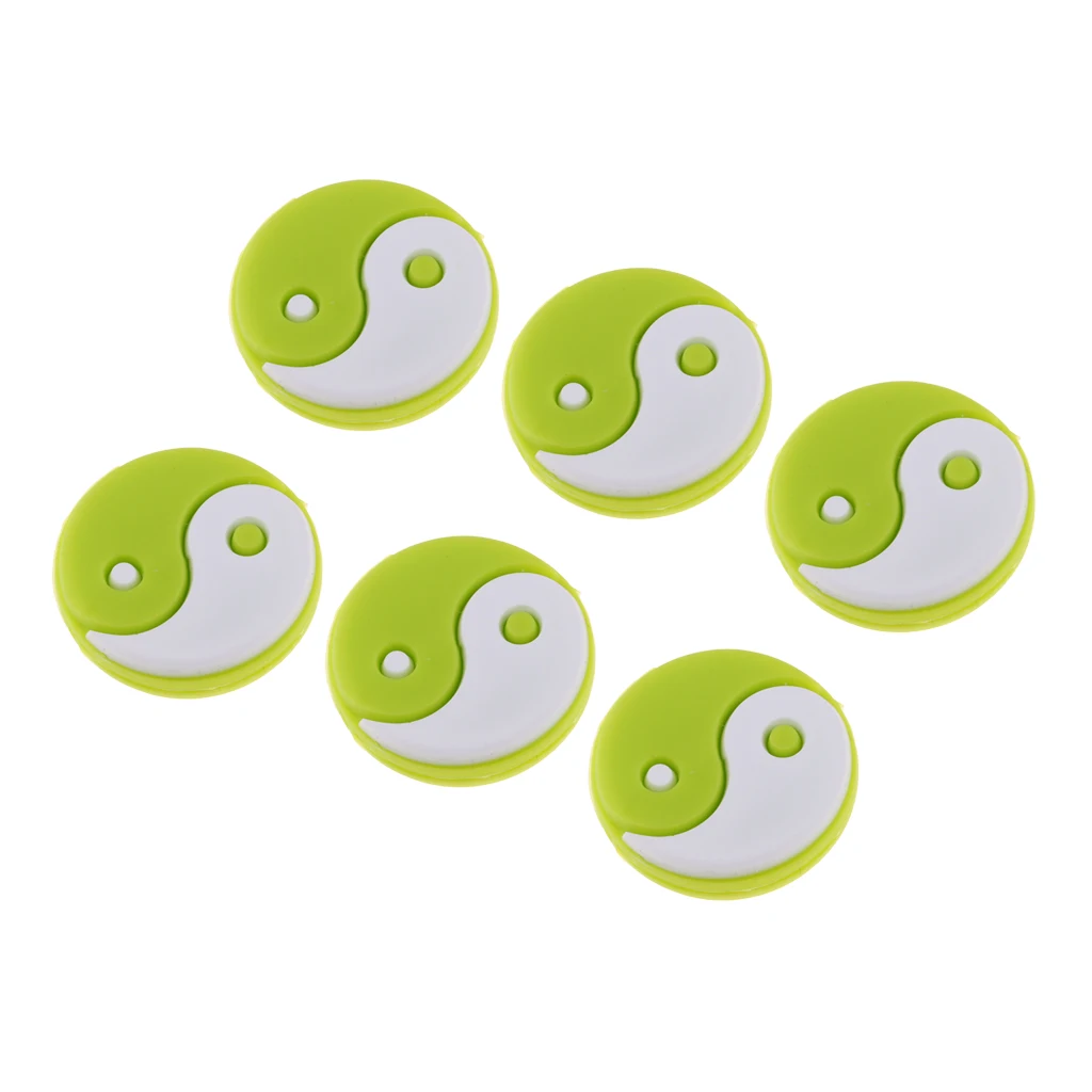 Premium Tennis Vibration Dampener 6 Pack Tennis Racket Shock Absorber Gift for Tennis Players Sunflower Taichi