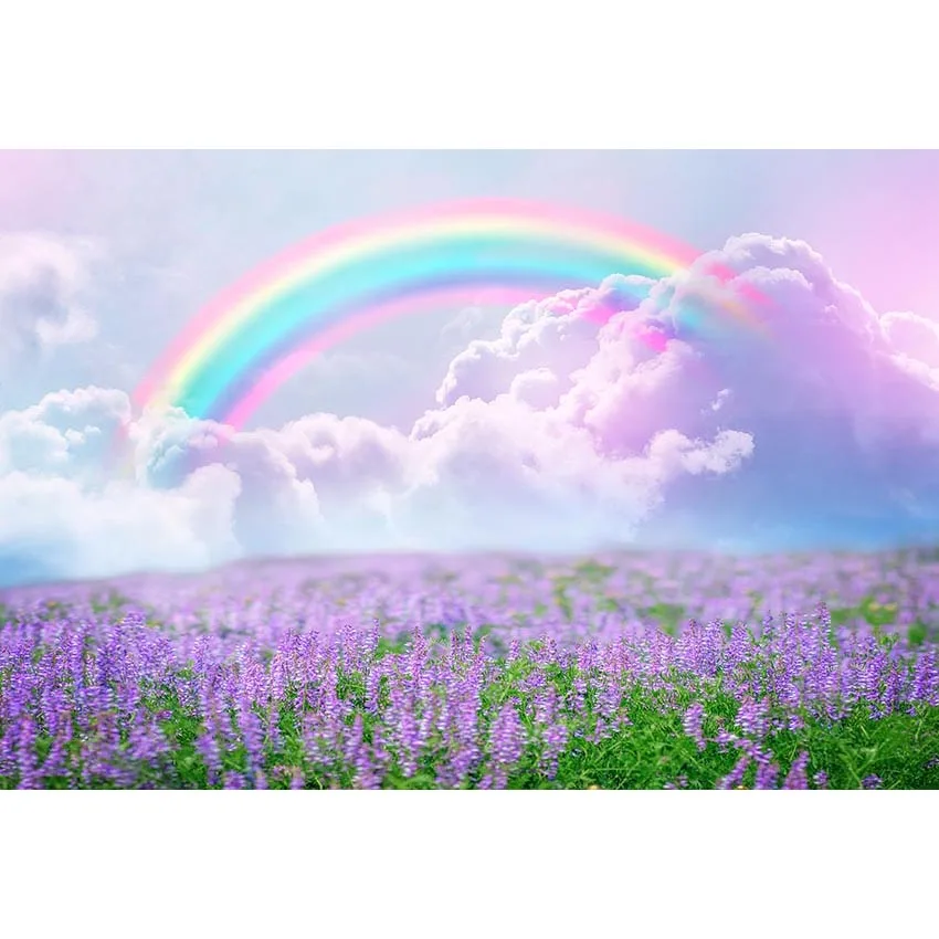 

Rainbow Backgrounds Vinyl Newborn Baby Backdrops Photography Children Birthday Photo Background Natural Scenery