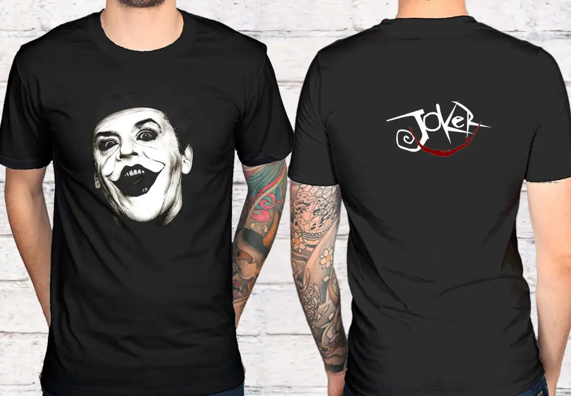 2 Side The Joker Jack Nicholson Batman Black T Shirt Tee Shirt Xs 3Xl