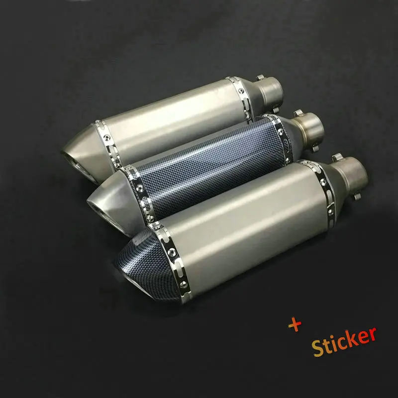 51mm Inlet Exhaust Pipe Muffler With DB Killer Titanium Motorbike Exhaust Pipe Motorcycle Escape