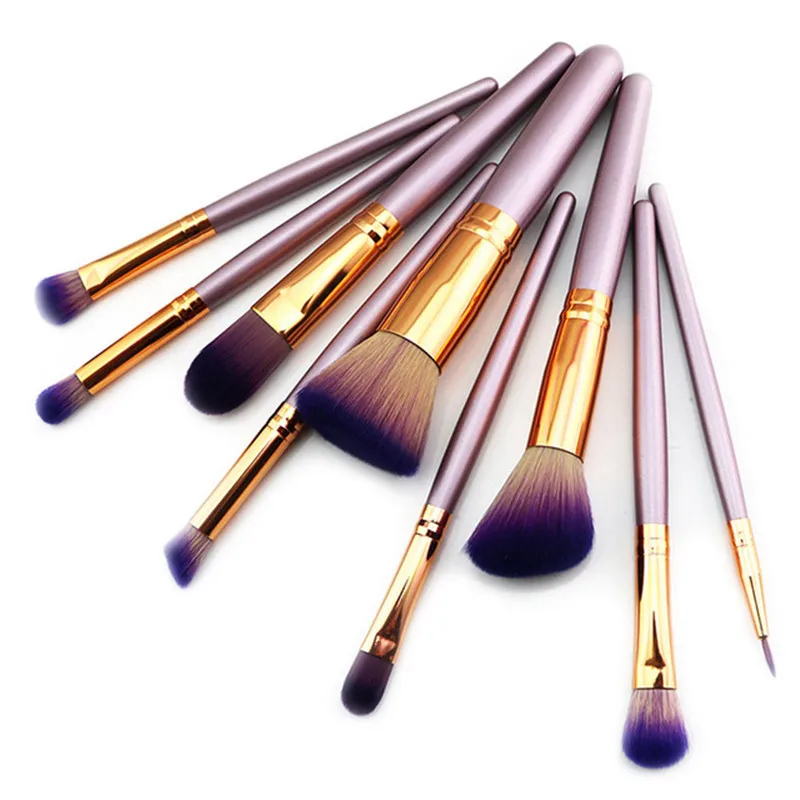 

9pcs Makeup Brushes Professional High Quality Foundation Powder Eyebrow Eyeliner Brush Eyes Face Make Up Brushes Rose Gold Set