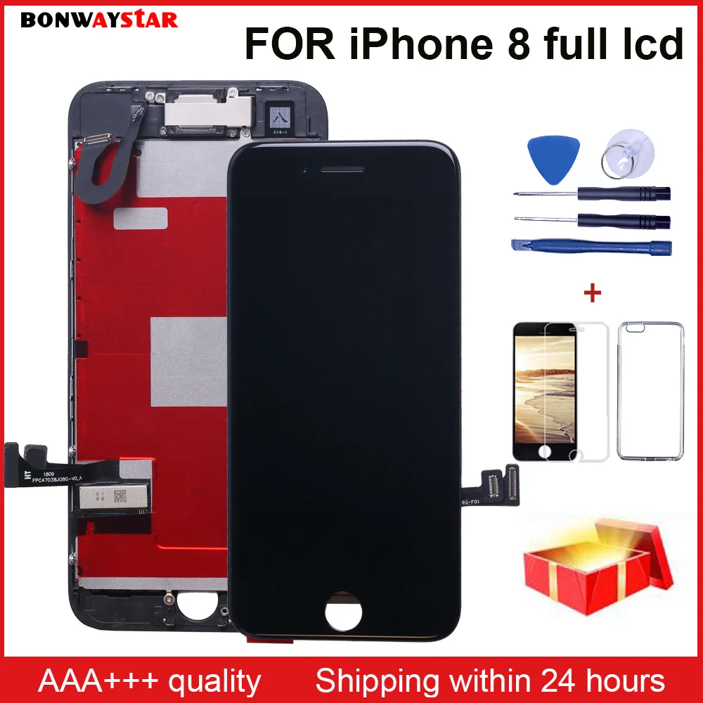 

AAA+++ Full Set LCD Screen For iPhone 8 plus 8 Display Full Assembly Replacement Touch Digitizer Pantalla +Front Camera +Speaker