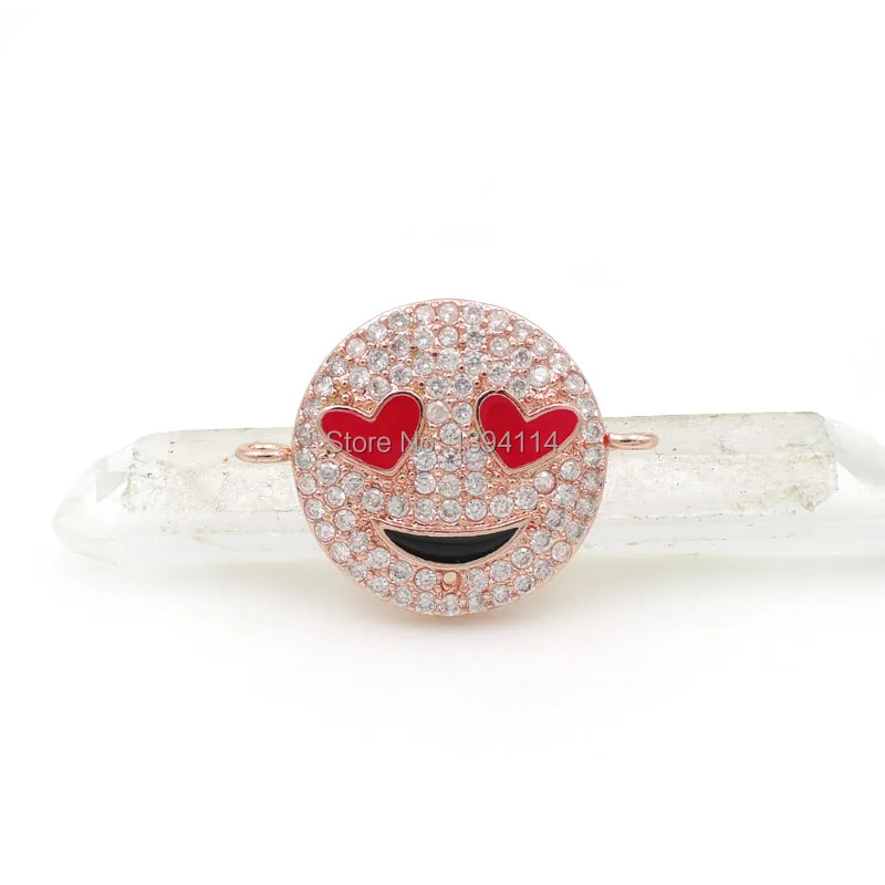 20*16*3 мм Micro Pave Clear CZ Lust Expression Шарм с эмалированием подходит для мужчин и женщин делая браслеты ювелирные изделия