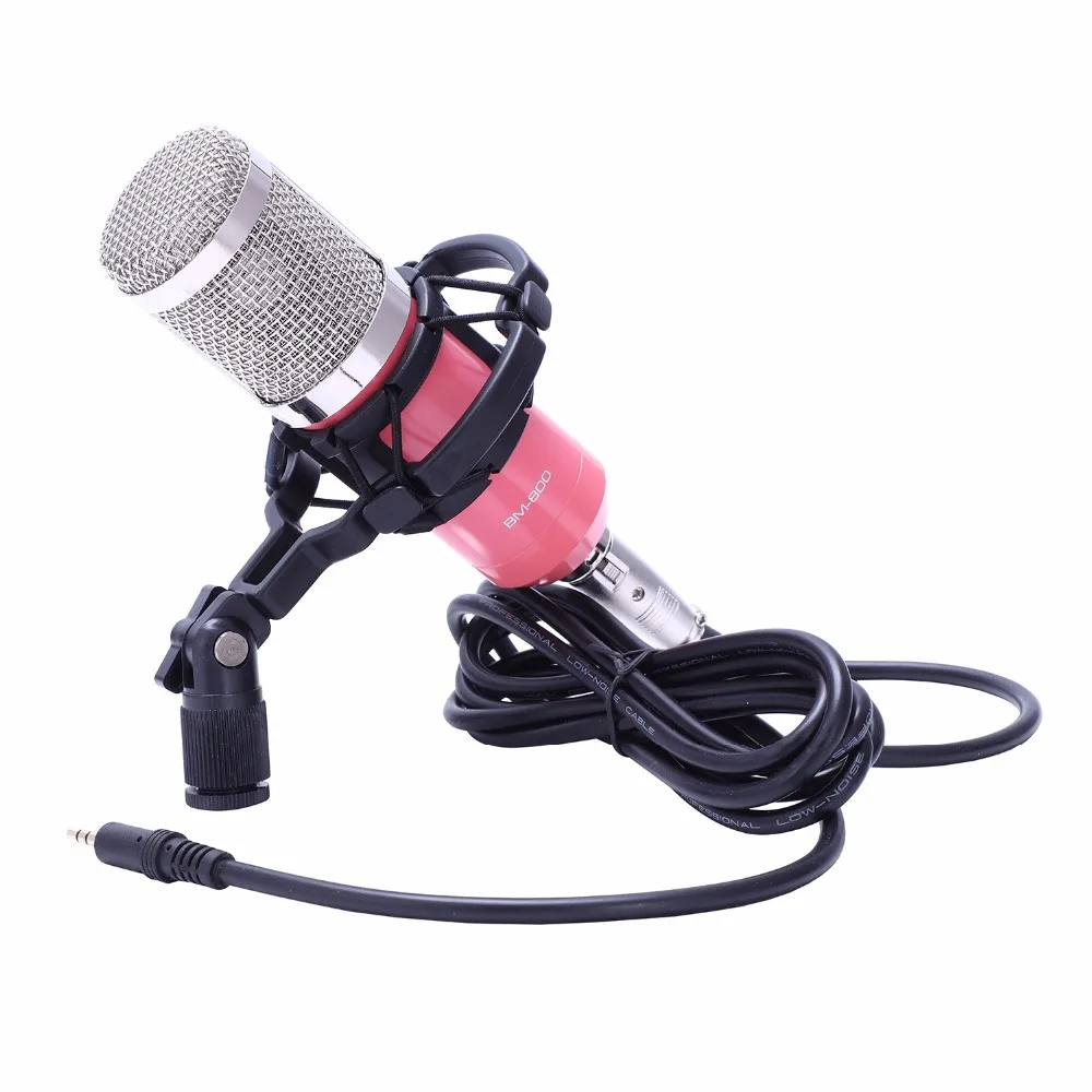 HFES BM 800 Karaoke Capacitor Microphone With Shock Mount Condenser Microphone Mic Kit For Radio