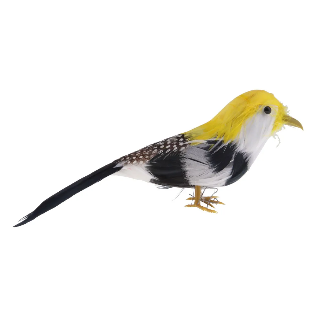 MagiDeal 5inch Artificial Feathered Foam Birds Statue Festival Party Decorative Ornament Shelf Display Art Craft