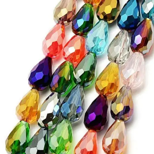 

3*5mm Crystal Beads TearDrop Water ShapeFaceted Jewelry Earring Charms Spacer Bracelet Necklace Sewing Bow Knot Diy Accessories