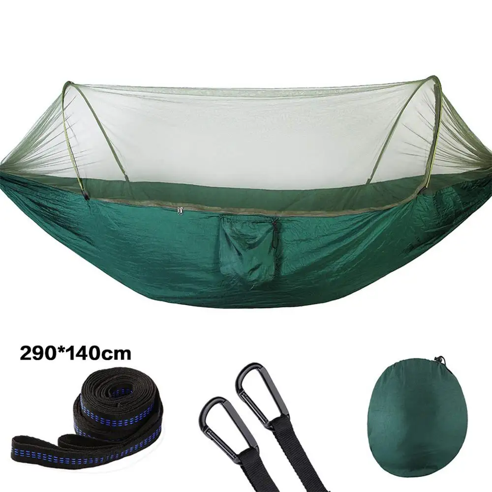 250*120 см/290*140 см наружные гамаки для кемпинга, Портативный парашют для альпинизма, выживания, путешествий, 8 цветов - Цвет: blackishgreen