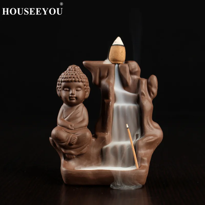 Курильница HOUSEEYOU с изображением Будды керамическая курильница