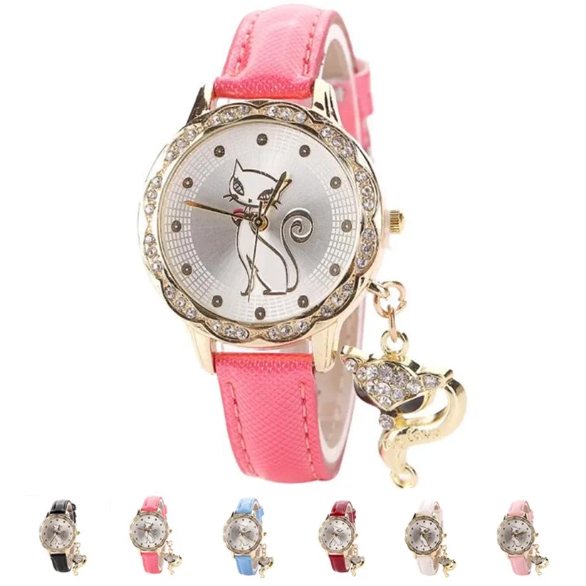 Womens Quartz font b Watches b font 1 PC Luxury Diamond Analog Wrist font b Watch