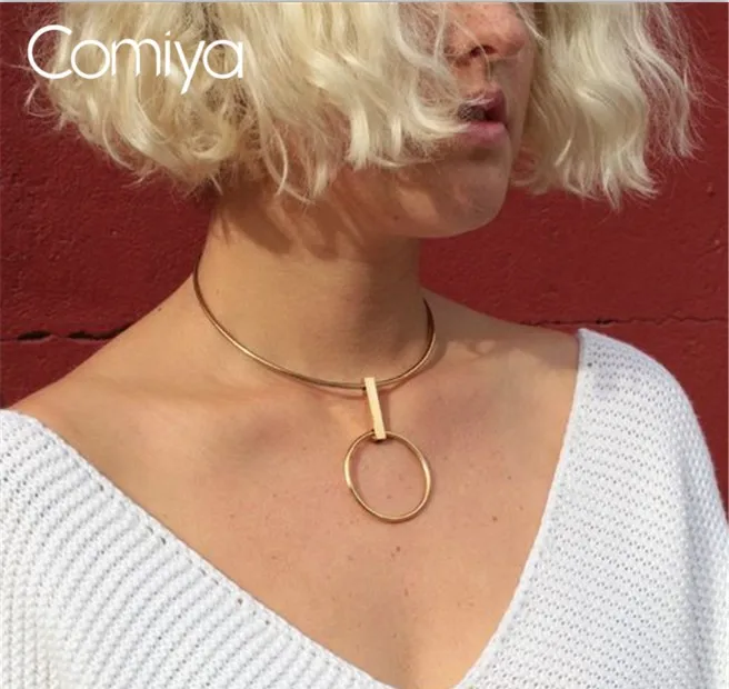 Comiya желтый цвет колье для женщин бижутерия Модный Круглый Кулон Колье воротник