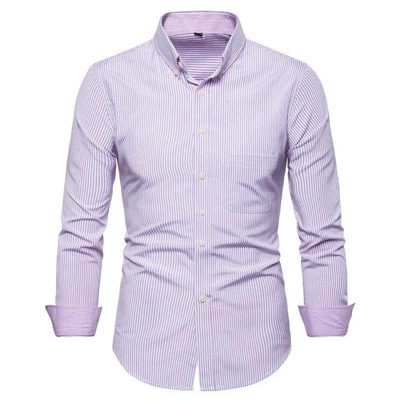 Осень новый дизайн хлопок для мужчин s повседневное рубашка с длинными рукавами классический мужской пуловер Мужской социальных рубашк