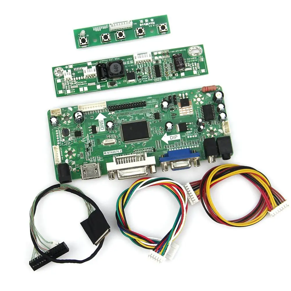 M. NT68676 ЖК-дисплей/светодиодный драйвер контроллера(HDMI+ VGA+ DVI+ аудио) для N154C6-L02 LP154WP 1440x900 LVDS мониторы повторного использования ноутбука