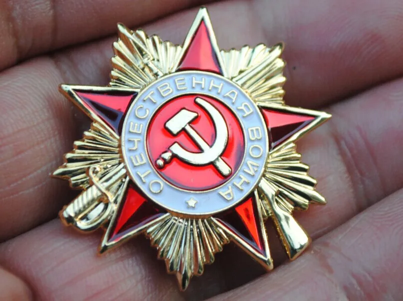 

Russia Medal soviet union Badge Emblem Gold Lapel pin Red revolutionary communist party military reproduction LS1